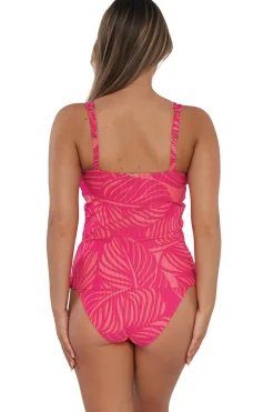 Outlet Sunsets Blushing Palms Sandbar Rib Taylor Tankini Top