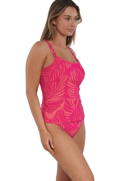 Outlet Sunsets Blushing Palms Sandbar Rib Taylor Tankini Top