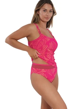 Outlet Sunsets Blushing Palms Sandbar Rib Taylor Tankini Top