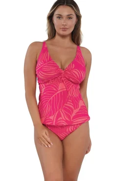 Clearance Sunsets Blushing Palms Sandbar Rib Forever Tankini Top
