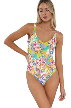 Online Sunsets Botanical Bliss Sandbar Rib Veronica One Piece