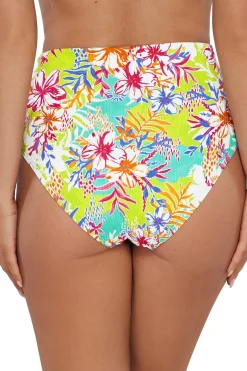New Sunsets Botanical Bliss Sandbar Rib Capri High Waist Bottom