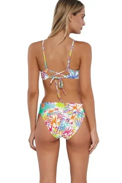 Clearance Sunsets Botanical Bliss Sandbar Rib Hannah High Waist Bottom