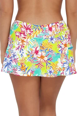 Clearance Sunsets Botanical Bliss Sandbar Rib Sporty Swim Skirt