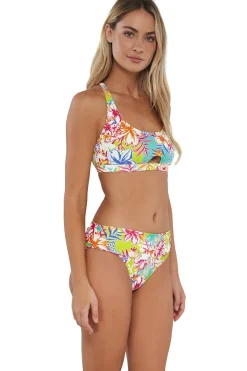 Sale Sunsets Botanical Bliss Sandbar Rib Brandi Bralette Top