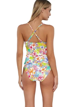 Best Sunsets Botanical Bliss Sandbar Rib Simone Tankini Top
