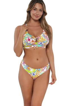 New Sunsets Botanical Bliss Sandbar Rib Kauai Keyhole Top