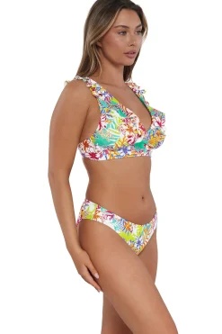 Clearance Sunsets Botanical Bliss Sandbar Rib Willa Wireless Top