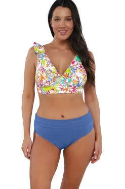 Clearance Sunsets Botanical Bliss Sandbar Rib Willa Wireless Top