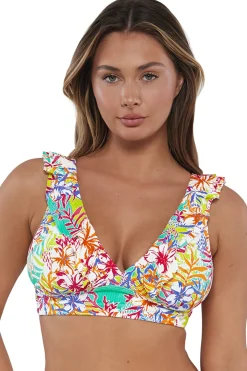 Clearance Sunsets Botanical Bliss Sandbar Rib Willa Wireless Top