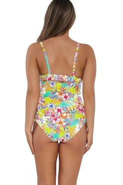 Online Sunsets Botanical Bliss Sandbar Rib Serena Tankini Top