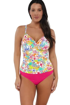 Online Sunsets Botanical Bliss Sandbar Rib Serena Tankini Top