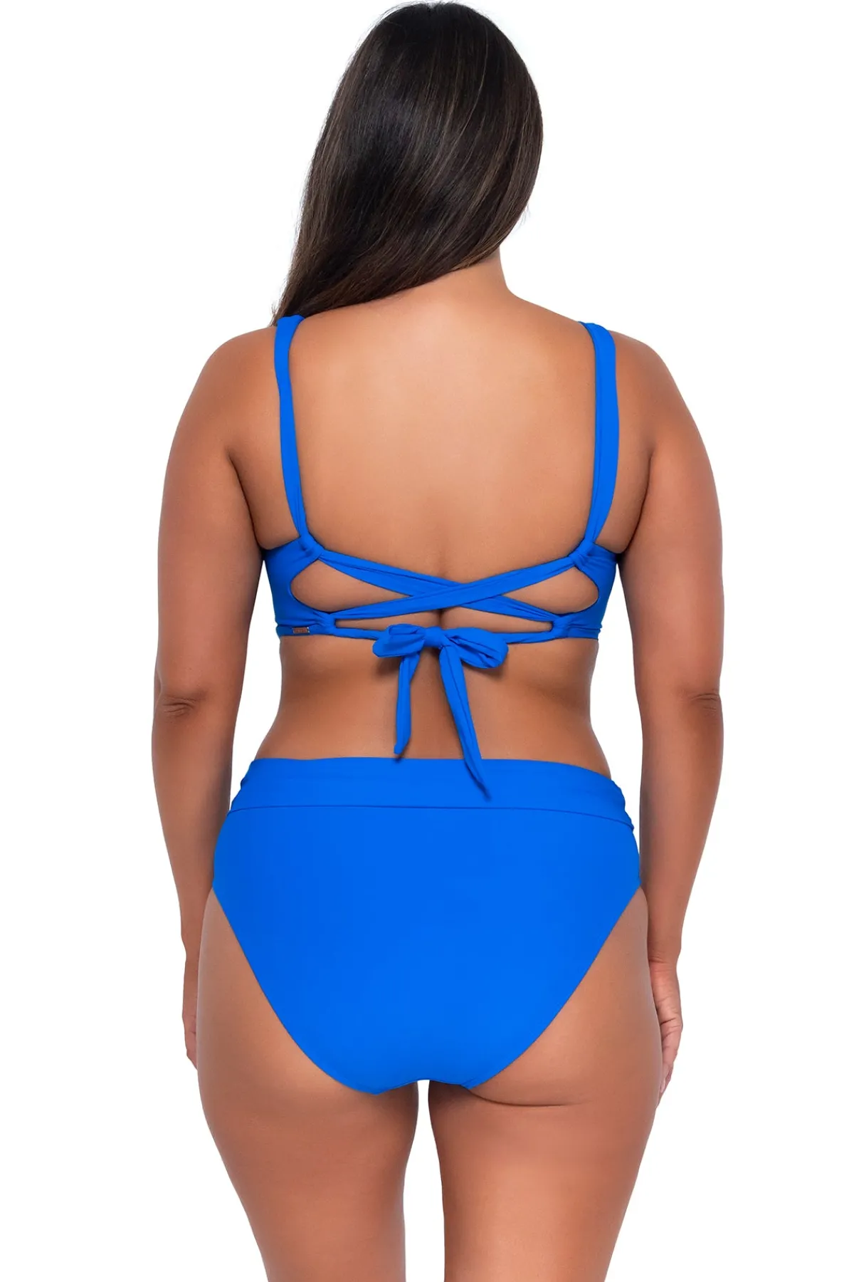 Best Sunsets Electric Blue Hannah High Waist Bottom