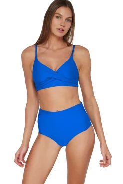 Discount Sunsets Electric Blue Lyla Bralette Top