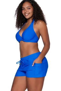 Discount Sunsets Electric Blue Muse Halter Top
