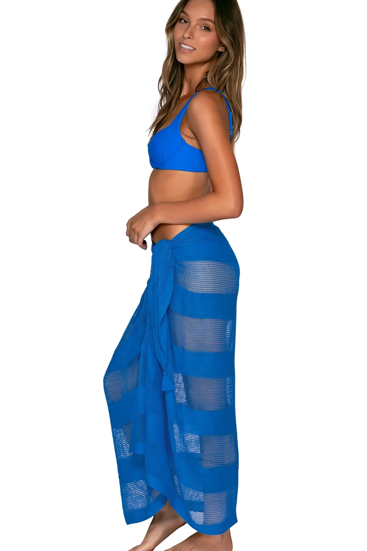 Online Sunsets Electric Blue Paradise Pareo