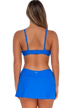 Online Sunsets Electric Blue Sporty Swim Skirt