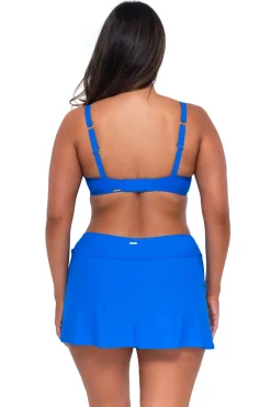 Online Sunsets Electric Blue Sporty Swim Skirt