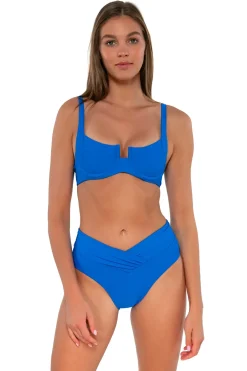 Online Sunsets Electric Blue Summer Lovin V-Front Bottom