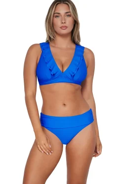 Sale Sunsets Electric Blue Willa Wireless Top