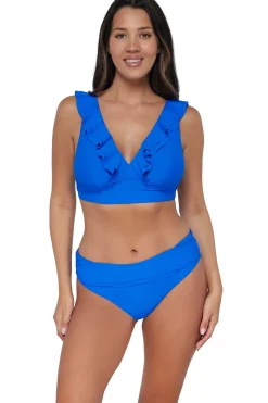 Sale Sunsets Electric Blue Willa Wireless Top