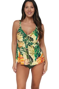 Online Sunsets Escape Amber Oasis Marin Tankini Top