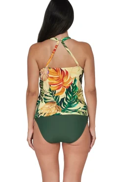 Fashion Sunsets Escape Amber Oasis Emerson Tankini Top