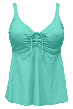Outlet Sunsets Escape Aqua Mist Sandbar Rib Marin Tankini Top