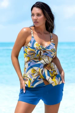 Hot Sunsets Escape Bali Bungalow Tori Tankini Top