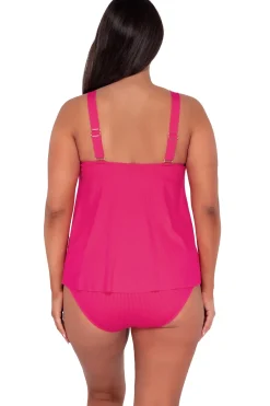 Fashion Sunsets Escape Begonia Sandbar Rib Sadie Tankini Top