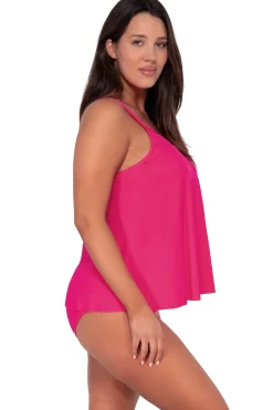 Fashion Sunsets Escape Begonia Sandbar Rib Sadie Tankini Top