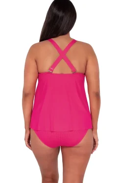 Fashion Sunsets Escape Begonia Sandbar Rib Sadie Tankini Top