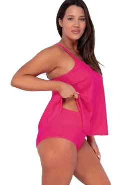 Fashion Sunsets Escape Begonia Sandbar Rib Sadie Tankini Top