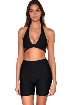 Hot Sunsets Escape Black Bayside Bike Short