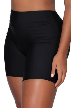 Hot Sunsets Escape Black Bayside Bike Short
