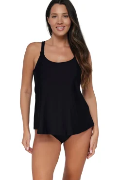 New Sunsets Escape Black Jenna Tankini Top