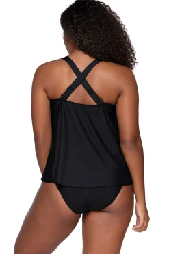 Outlet Sunsets Escape Black Sadie Tankini Top