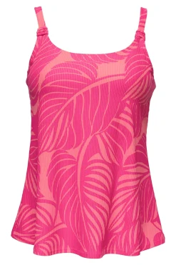 New Sunsets Escape Blushing Palms Sandbar Rib Jenna Tankini Top