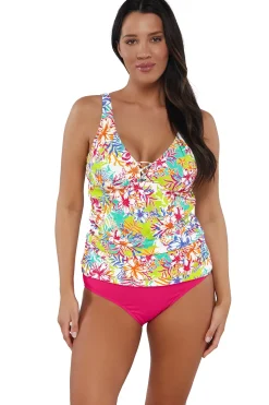 New Sunsets Escape Botanical Bliss Sandbar Rib Emerson Tankini Top