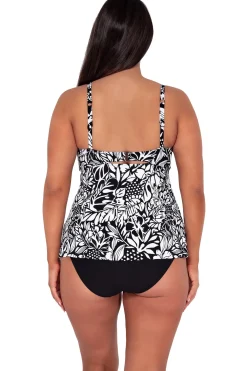 Discount Sunsets Escape Caribbean Seagrass Texture Tori Tankini Top
