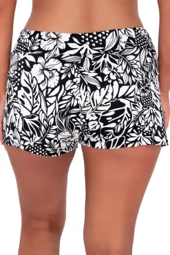 Hot Sunsets Escape Caribbean Seagrass Texture Laguna Swim Short