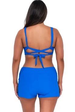 Online Sunsets Escape Electric Blue Laguna Swim Short