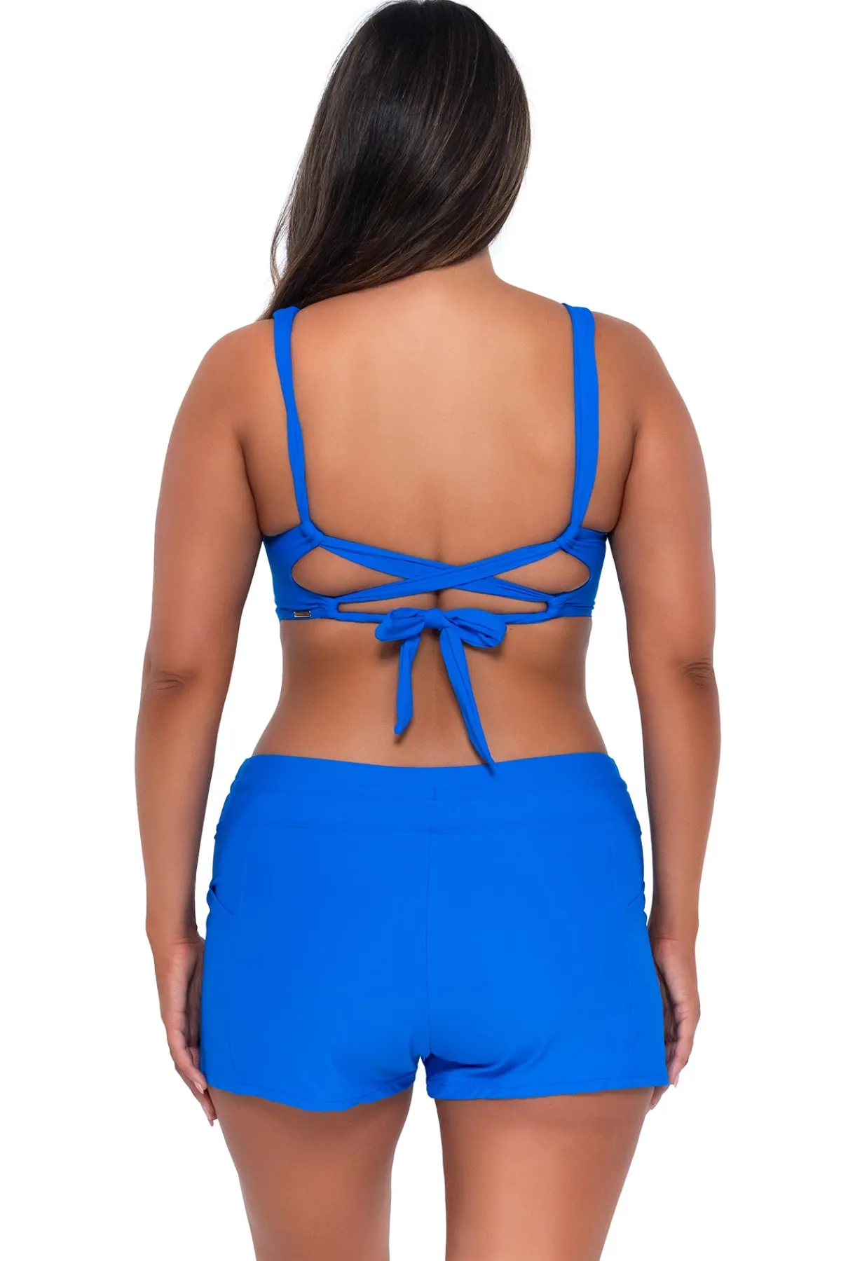 Online Sunsets Escape Electric Blue Laguna Swim Short