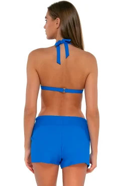 Online Sunsets Escape Electric Blue Laguna Swim Short