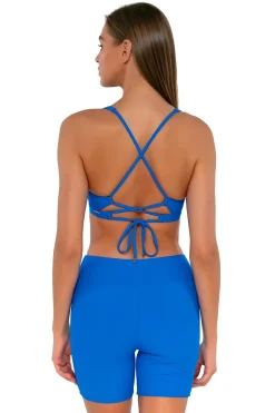 Hot Sunsets Escape Electric Blue Bayside Bike Short