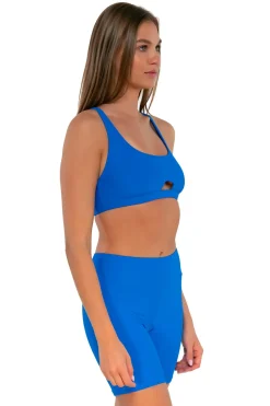 Hot Sunsets Escape Electric Blue Bayside Bike Short