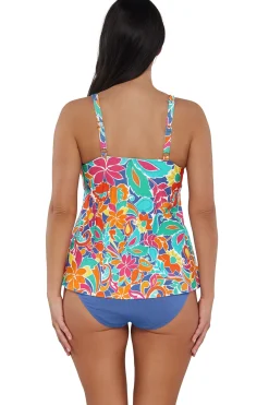 Sale Sunsets Escape Festive Floral Sandbar Rib Jenna Tankini Top