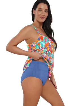 Sale Sunsets Escape Festive Floral Sandbar Rib Jenna Tankini Top