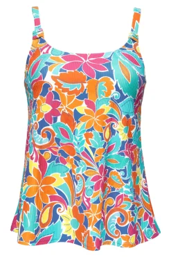 Sale Sunsets Escape Festive Floral Sandbar Rib Jenna Tankini Top
