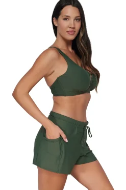 Discount Sunsets Escape Island Green Laguna Swim Short Bottom